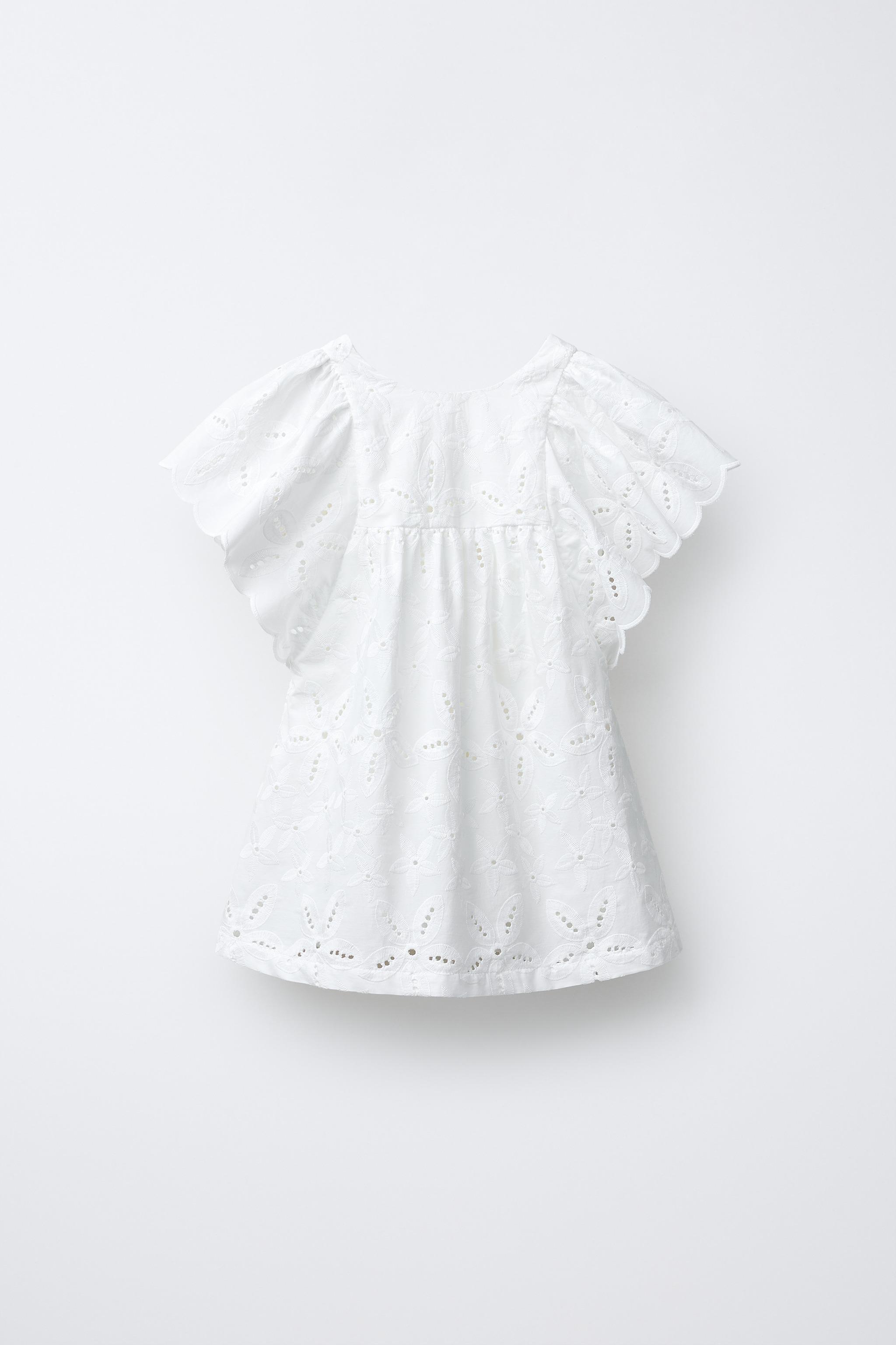 Zara - Embroidered Dress - White - 4 Years (40,9 Inches) - Kids Zara - Embroidered Dress - White - 4 Years (40,9 Inches) - Kids