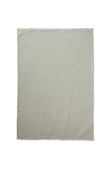 TEXTURED JACQUARD THROW - Green by Zara