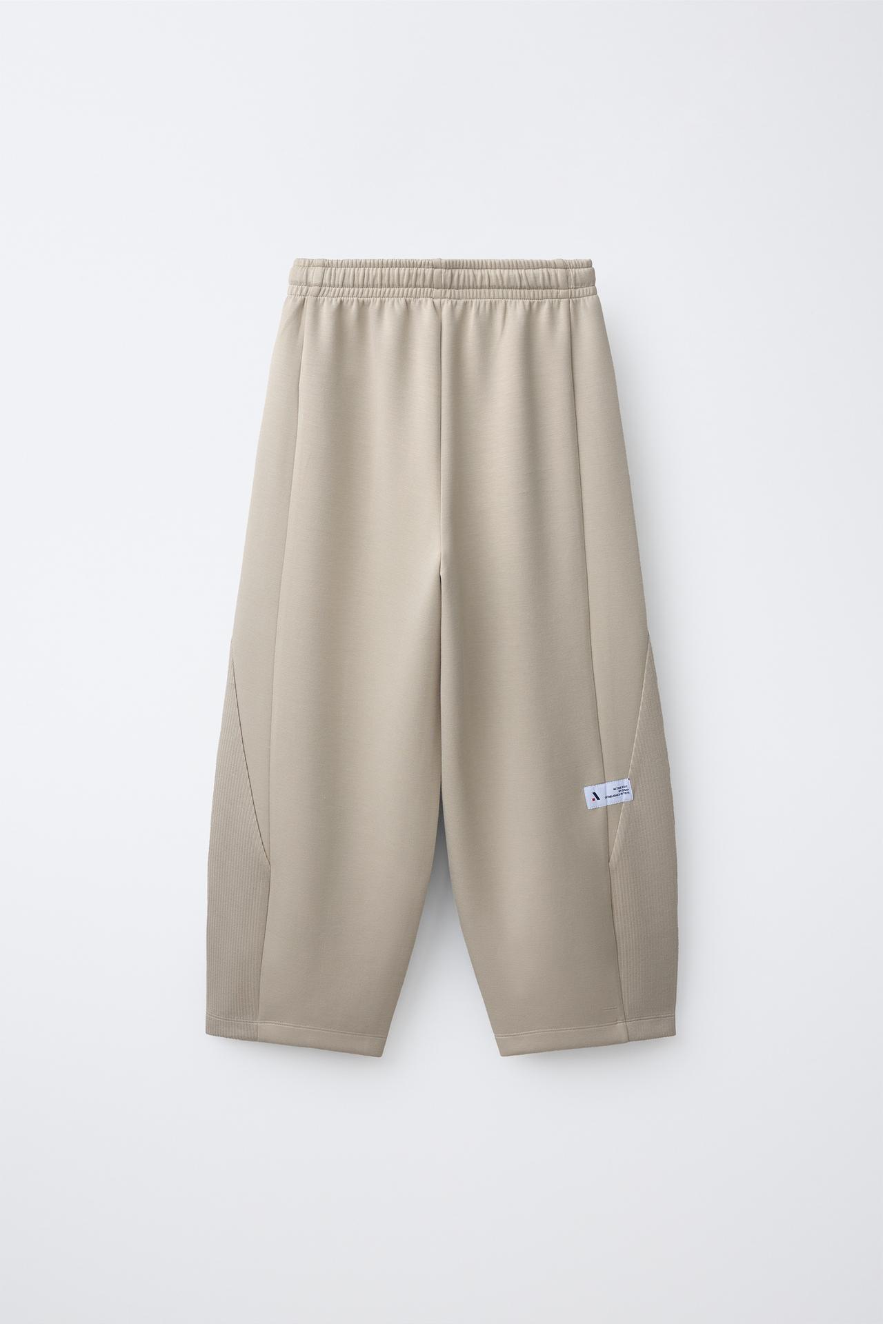 SPORTY BARREL PANTS WITH MODAL — Sand