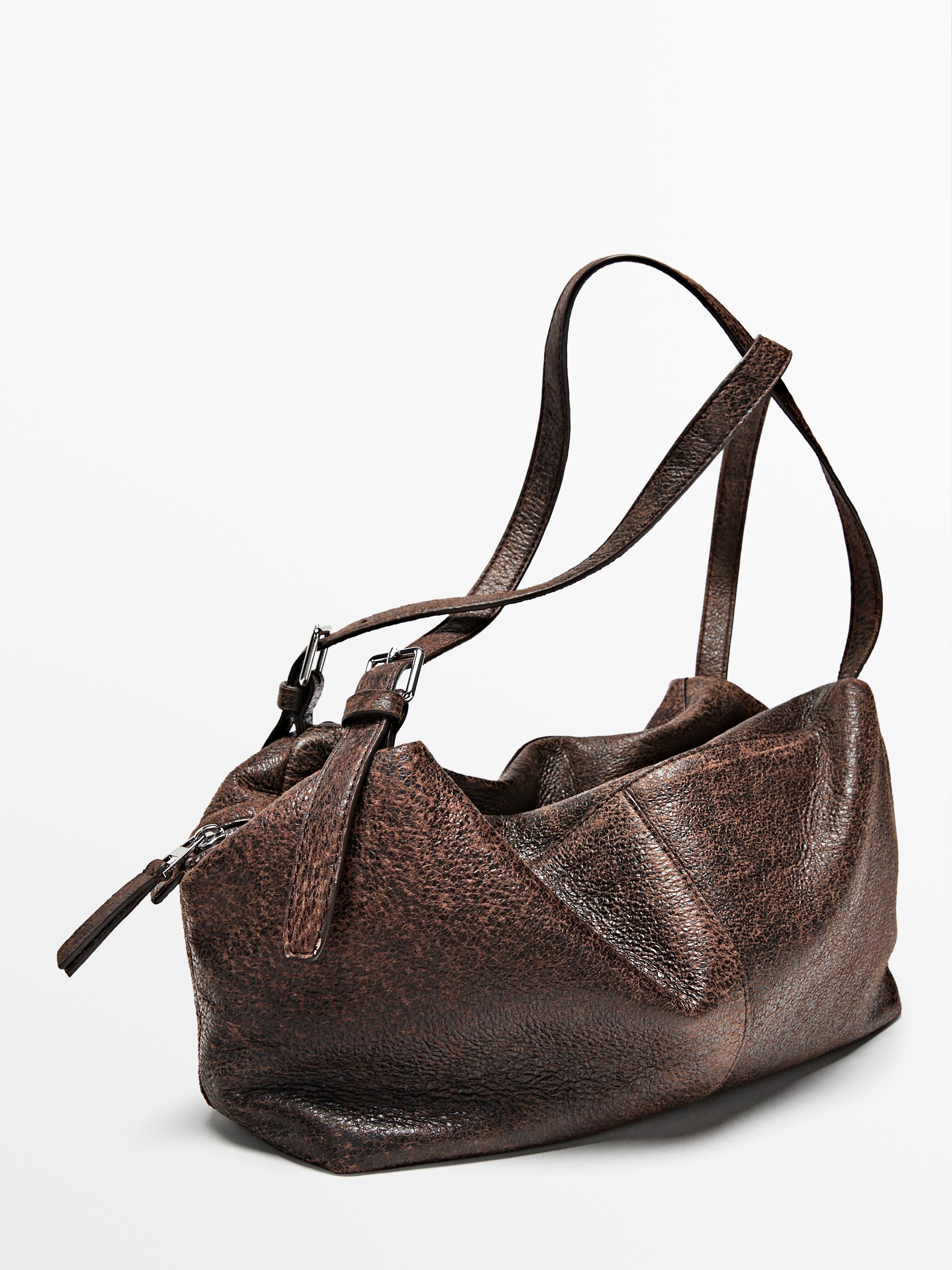 Nappa leather satchel bag