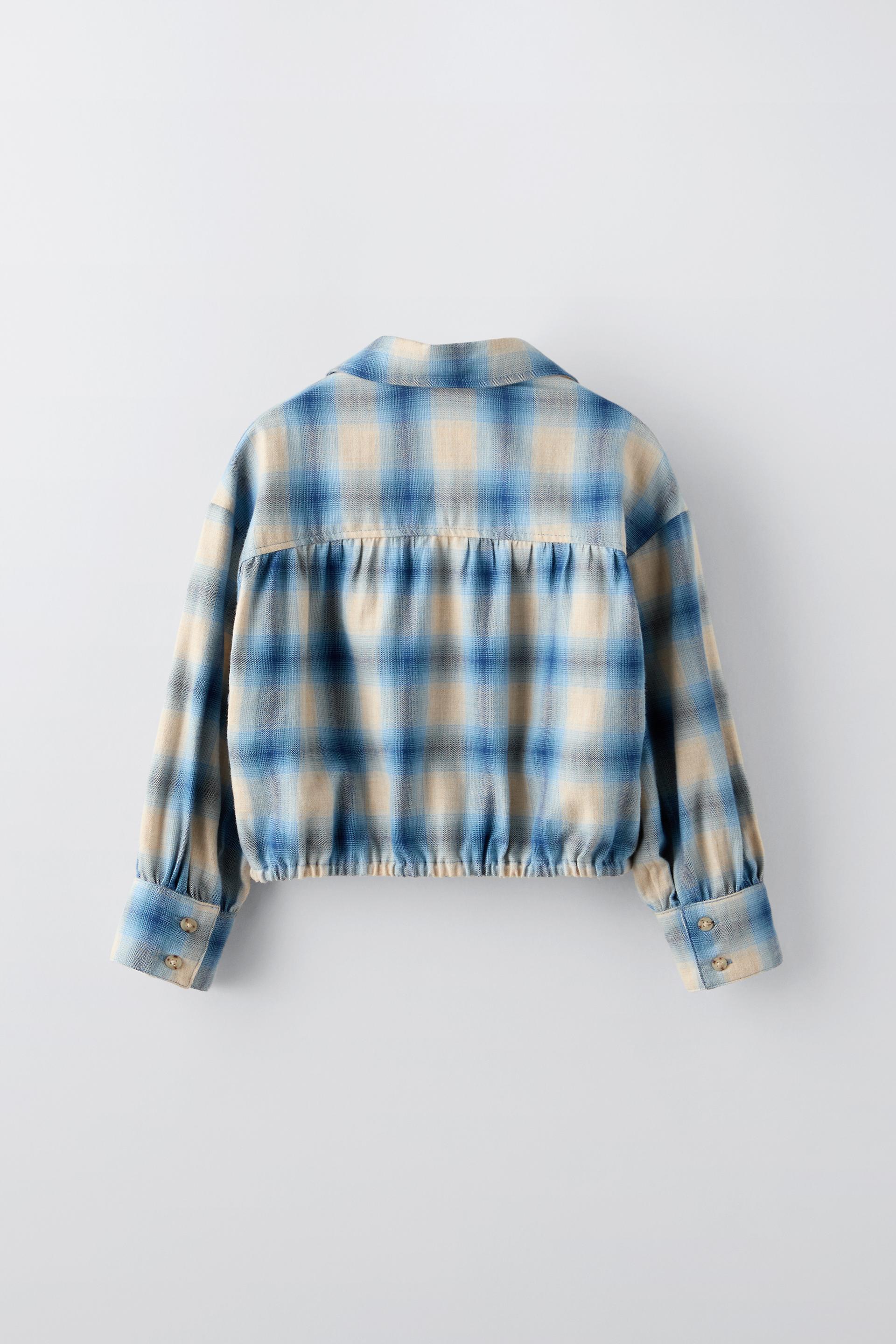 Zara Plaid Shirt Size Medium Relaxed Fit purchases New without tags