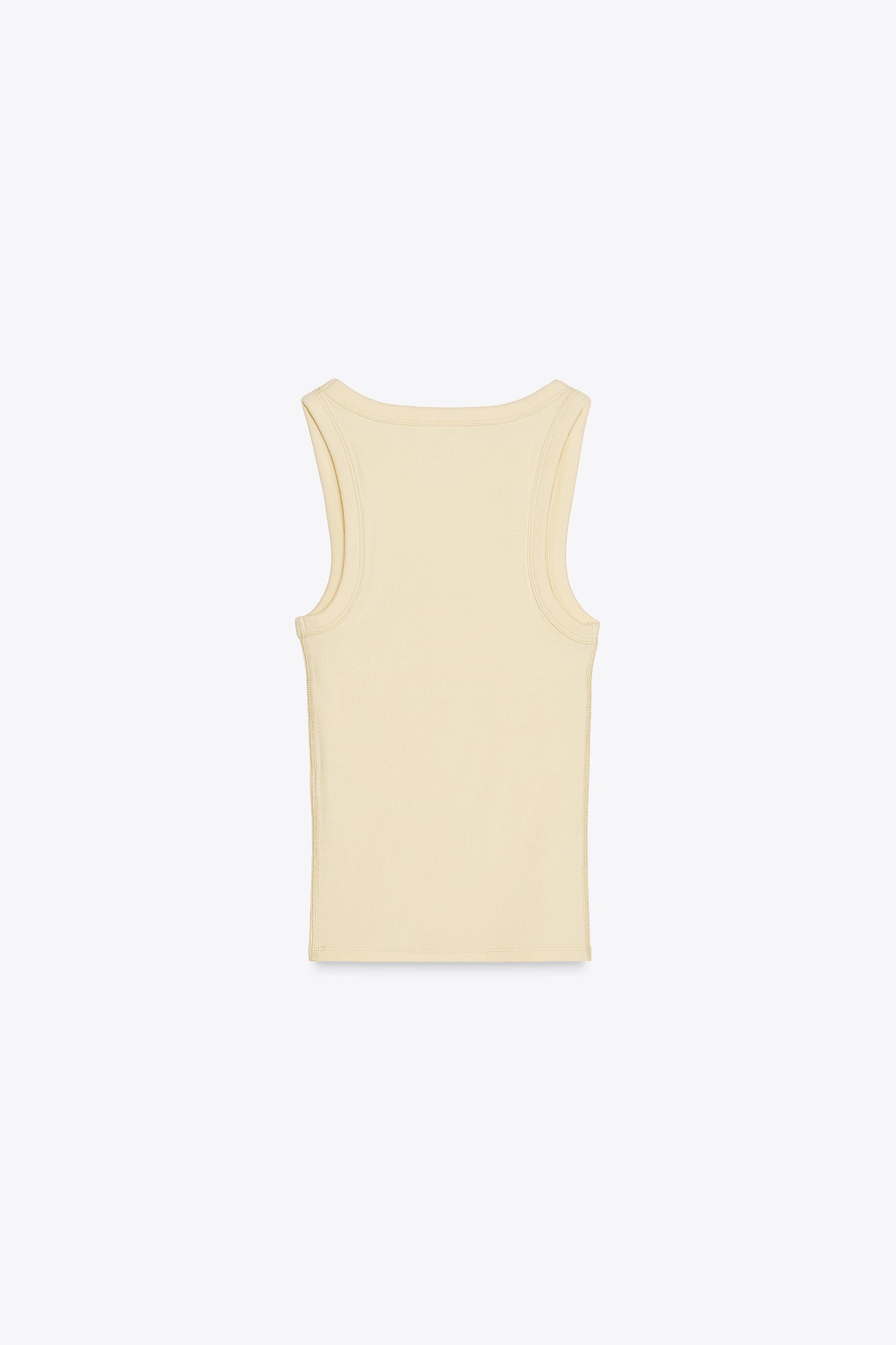 STRAPPY RIB TOP - White | ZARA United States