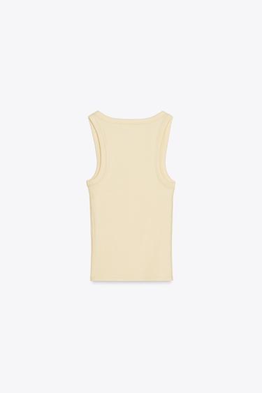RIBBED STRAPPY TOP - Vanilla by Zara - Image 5