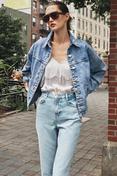 VESTE EN JEAN Z1975 - Bleu moyen de Zara