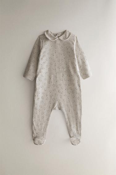 Zara BABY CHICK ROMPER - 斑紋灰色 - 圖片 0