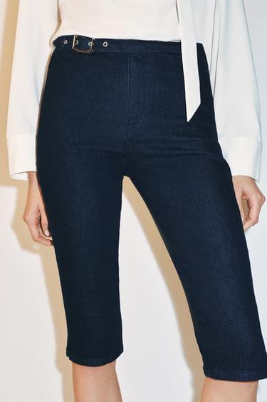JEANS Z1975 CAPRI CINTURÓN - Azul de Zara
