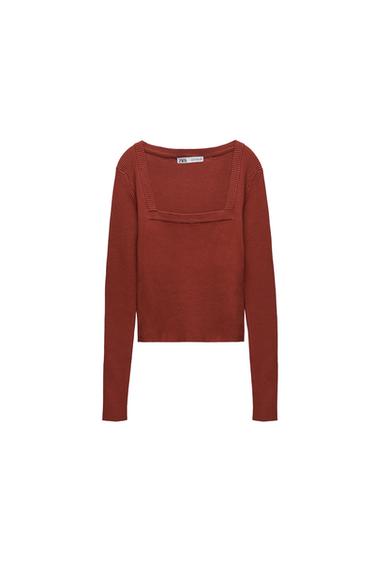 HIGH COLLAR KNIT SWEATER