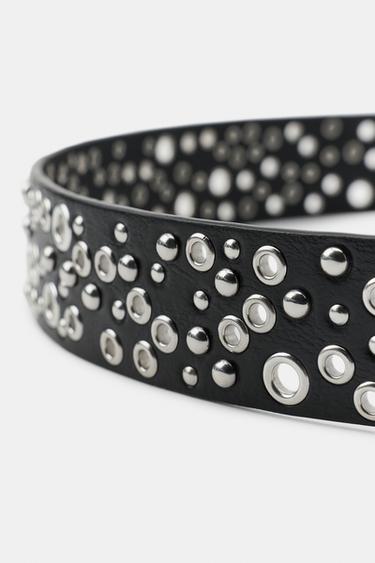 CEINTURE CLOUS PERFORÉS - Noir de Zara - Image 5