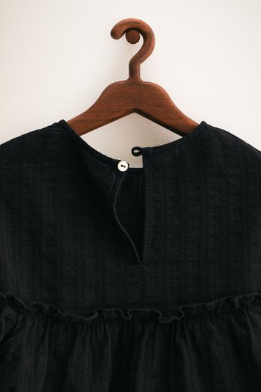 Zara ZARA TIMELESS - TEXTURED BLOUSE - Black