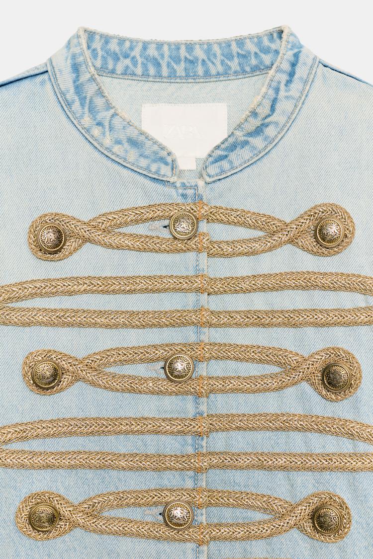 Chaqueta de mezclilla con botones TRF 8