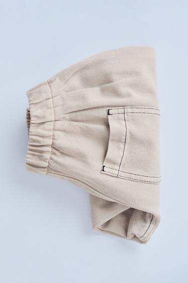 ZARA TIMELESZ  - LINEN BAGGY TROUSERS - Bone by Zara - Image 2