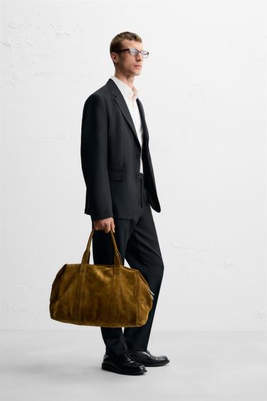 100% WOOL SUIT TROUSERS - Navy blue by Zara - Image 3