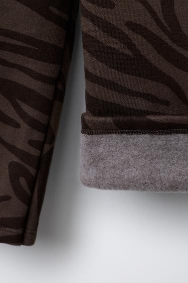 PRINTED JOGGING SWEATSHIRT AND TROUSERS SET - Khaki by Zara - Image 5