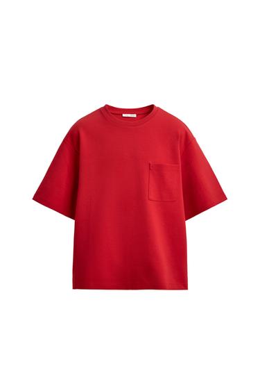 SUDADERA TÉCNICA BOLSILLO - Rojo de Zara