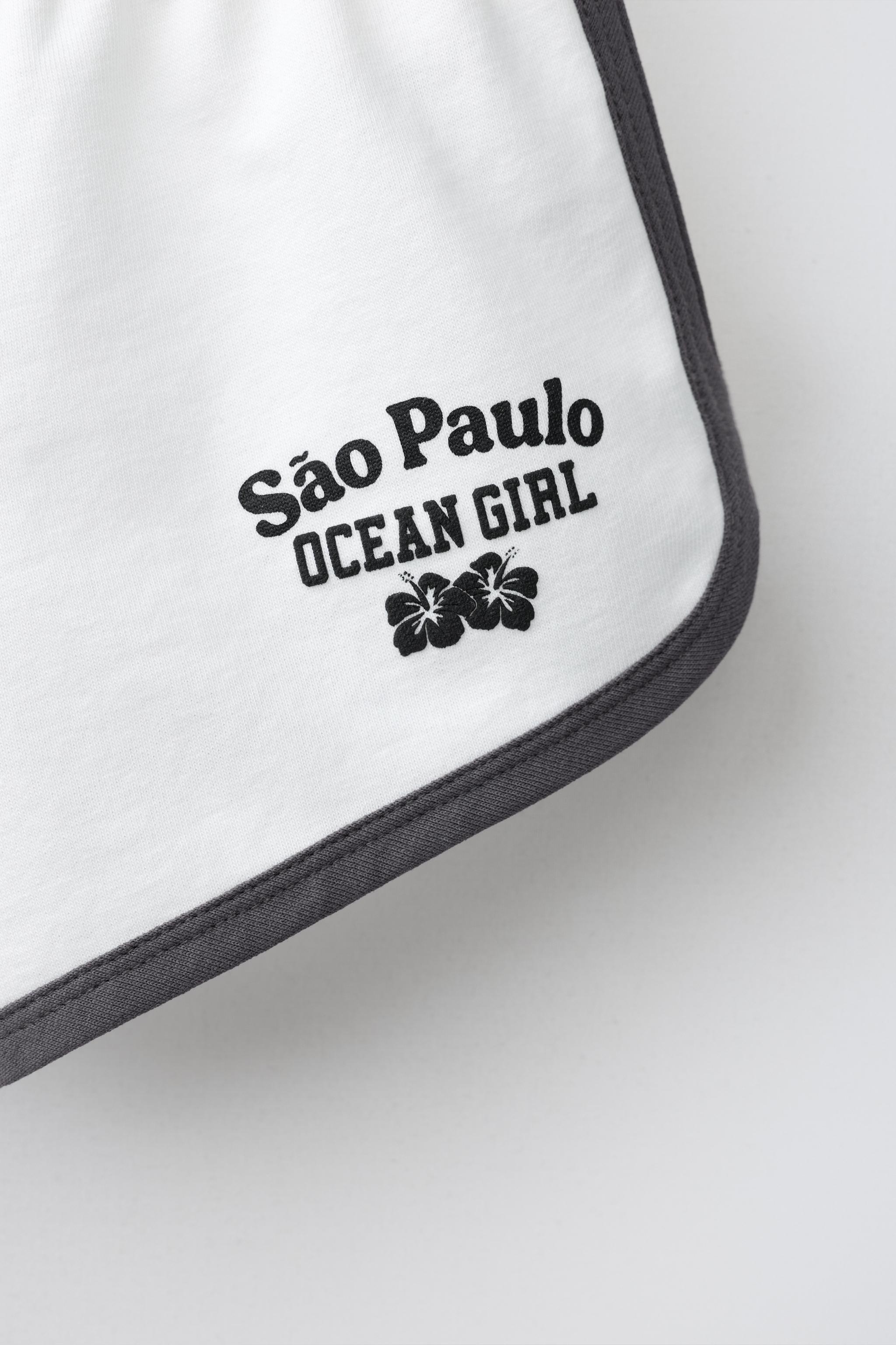 CONTRAST TEXT SHORTS