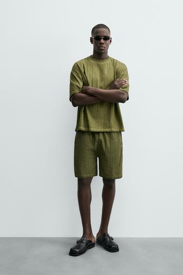 BERMUDA RELAXED FIT CANALÉ - Verde de Zara - Imagen 0