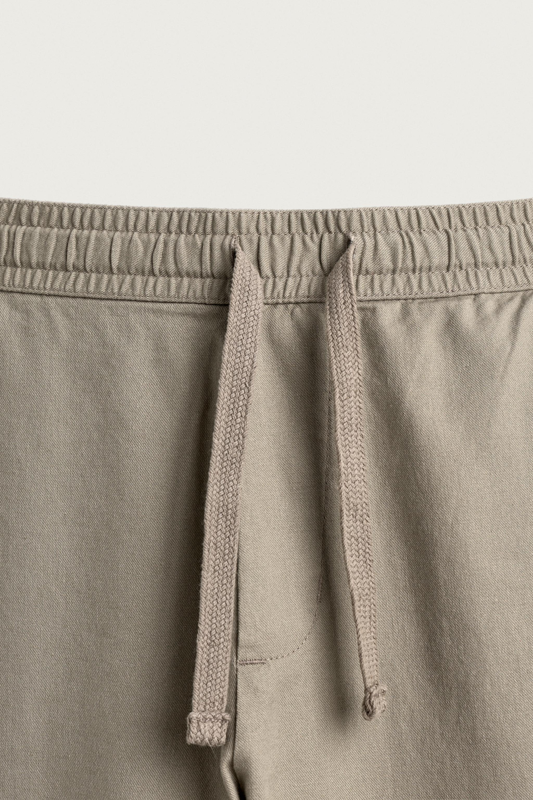 COTTON-LINEN RELAXED FIT PANTS
