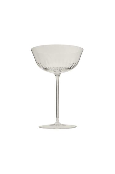 COCKTAIL GLASS WITH LINES - Transparent by Zara