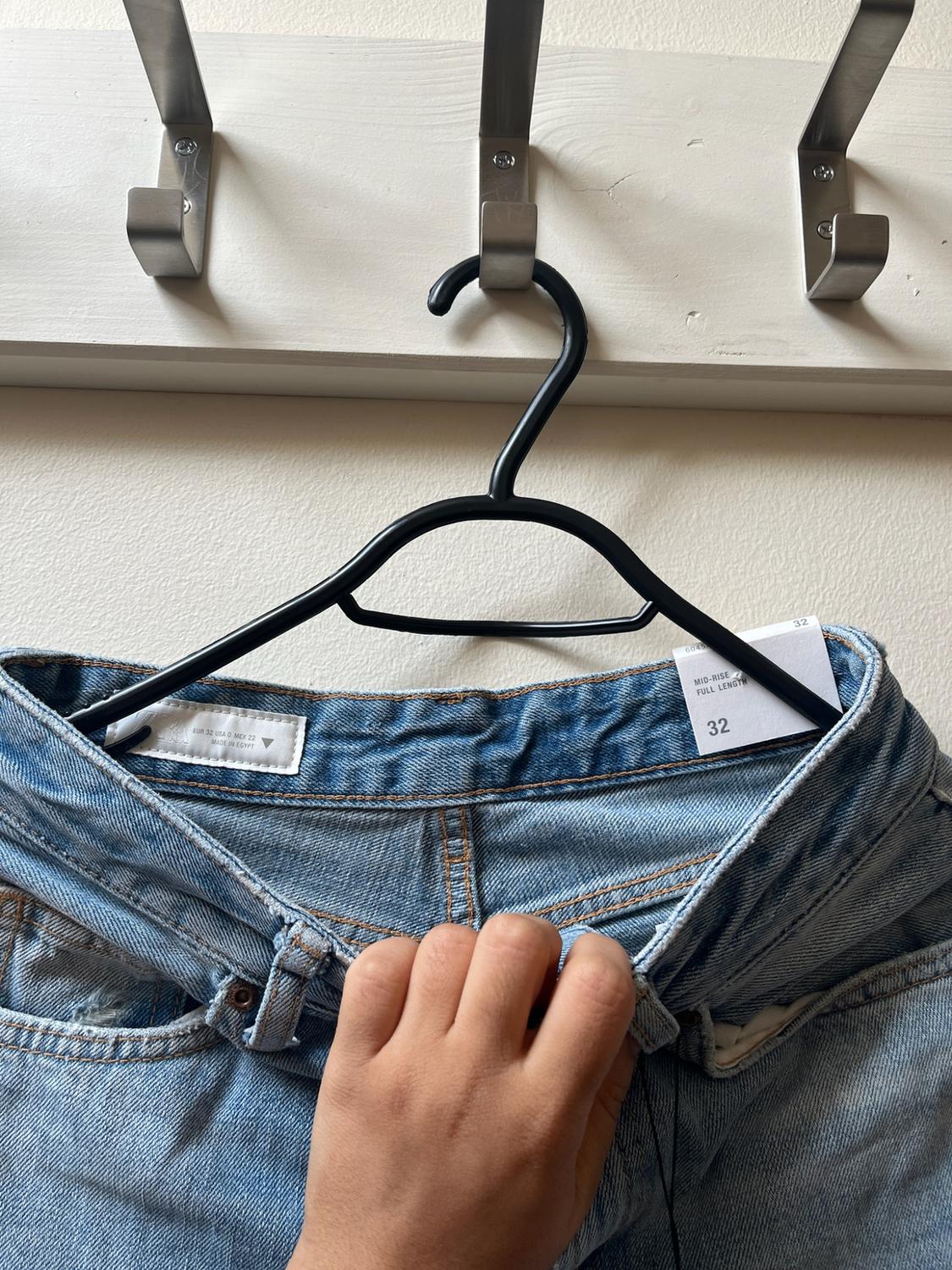 TRF RIPPED WIDE-LEG MID-WAIST JEANS - Image 5
