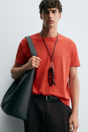 CROPPED FIT T-SHIRT - Red by Zara - Image 4
