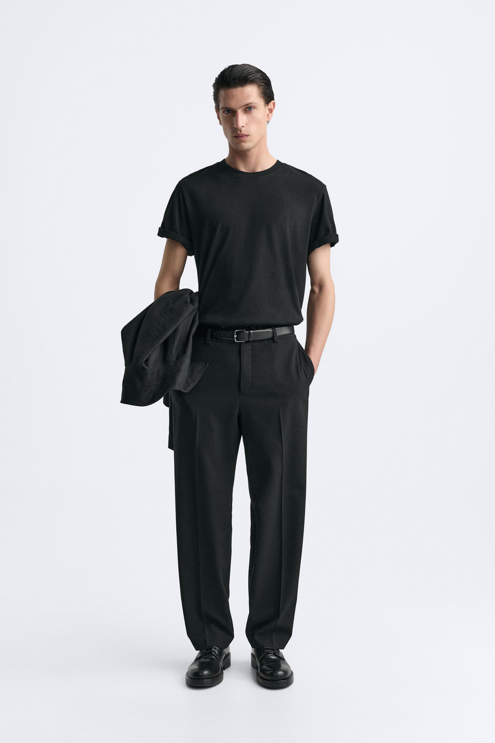 WIDE FIT PANTS Black ZARA Canada