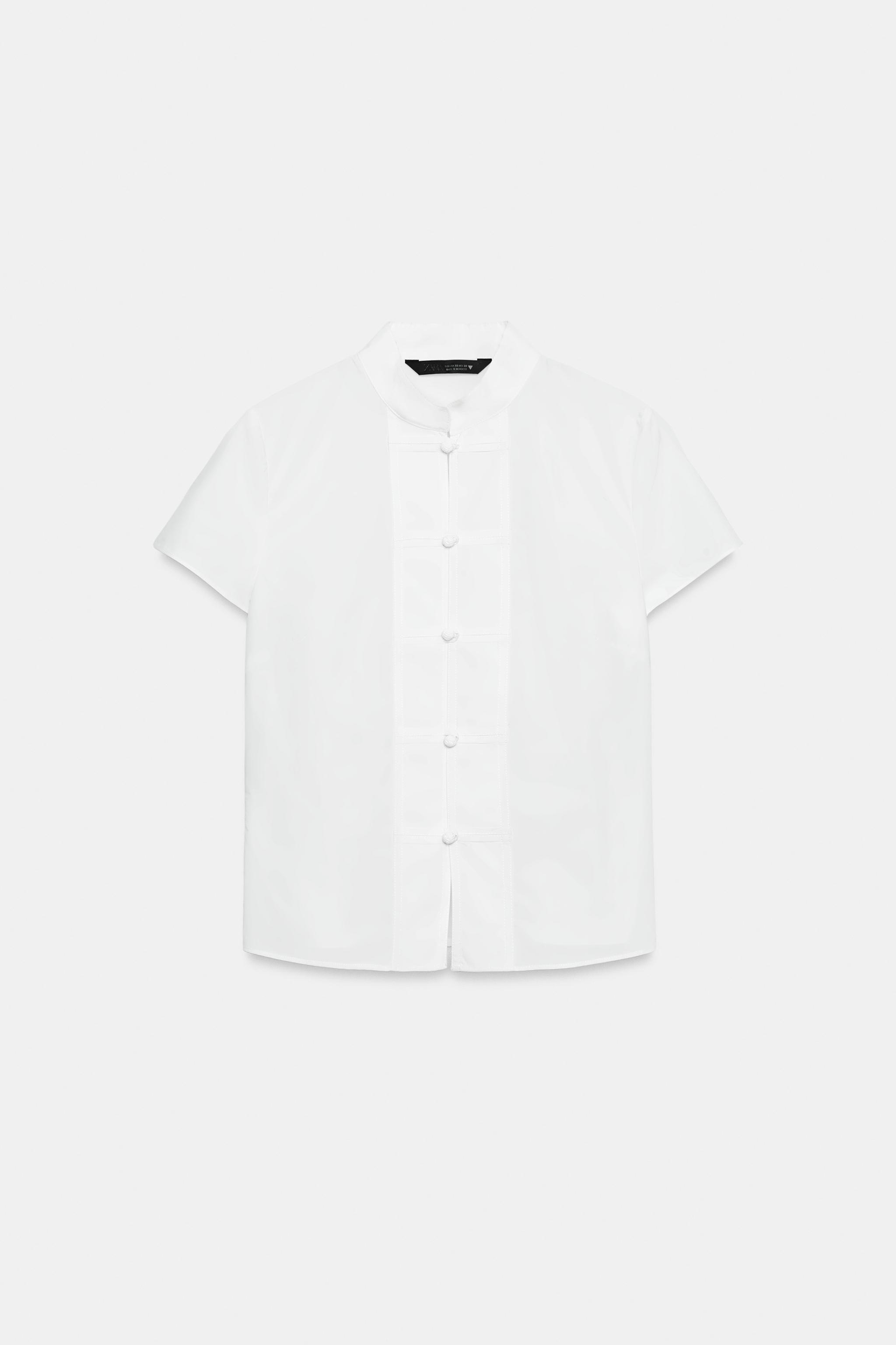 CHEMISE EN POPELINE À ALAMARS