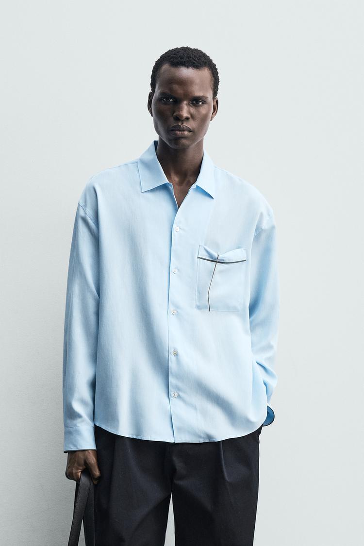 ZARA CONTRAST STRIPED SHIRT