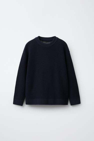 JERSEY PUNTO BÁSICO - Marino de Zara