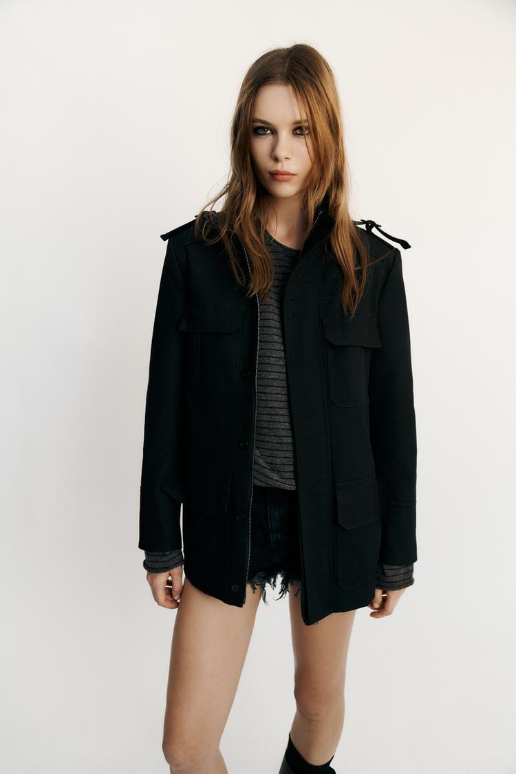 CHAQUETA BOLSILLOS TRABILLAS 100% ALGODÓN