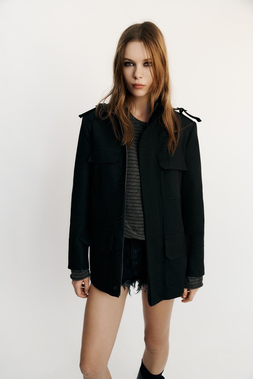 100% COTTON JACKET WITH POCKETS
