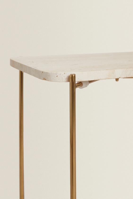 TABLE D'APPOINT MARBRE - Crème de Zara - Image 3