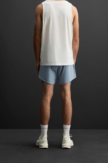 2-IN-1 TRAINING SHORTS - Light blue by Zara - Image 2