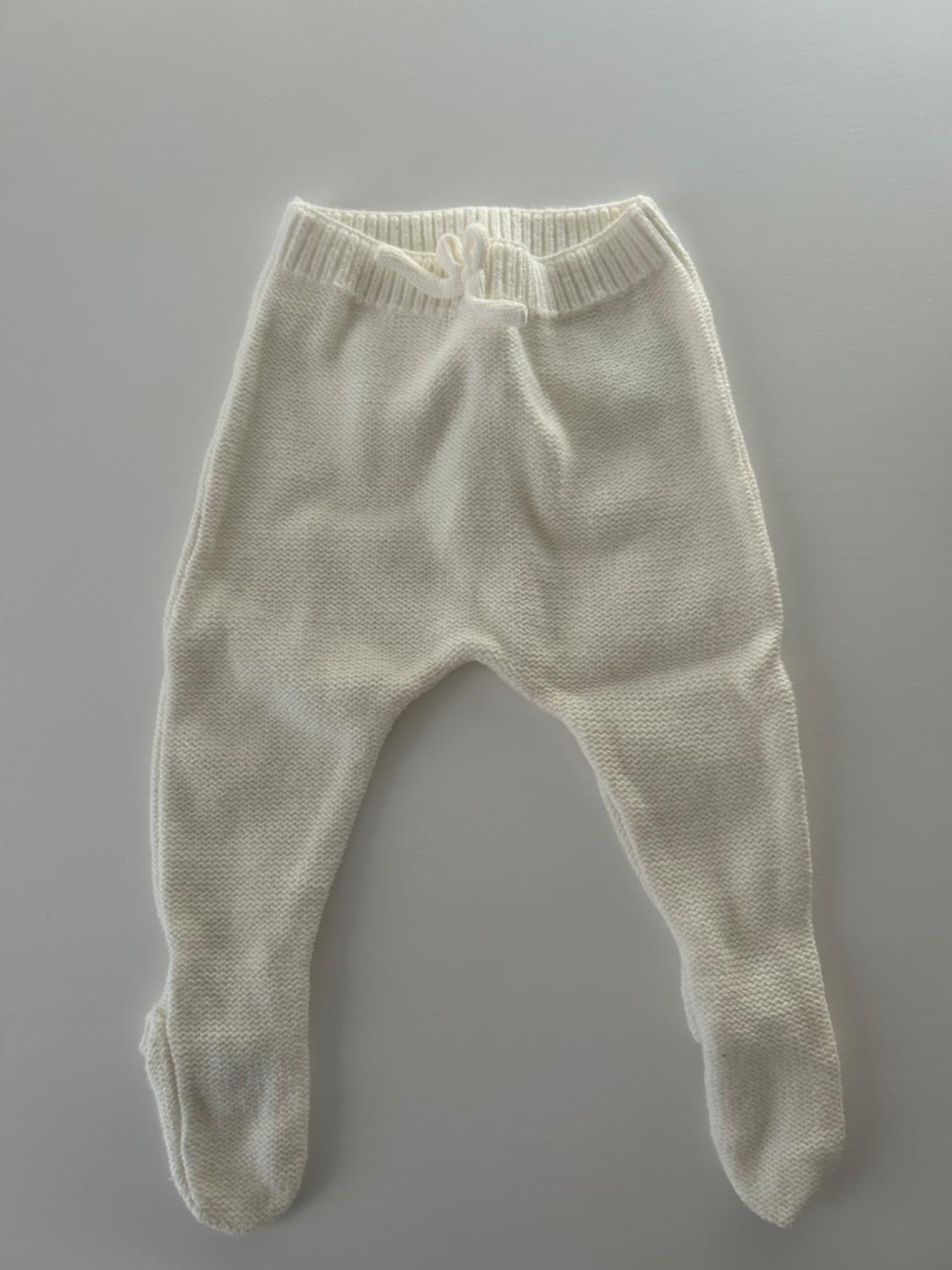 BASIC CABLE-KNIT FOOTED LEGGINGS