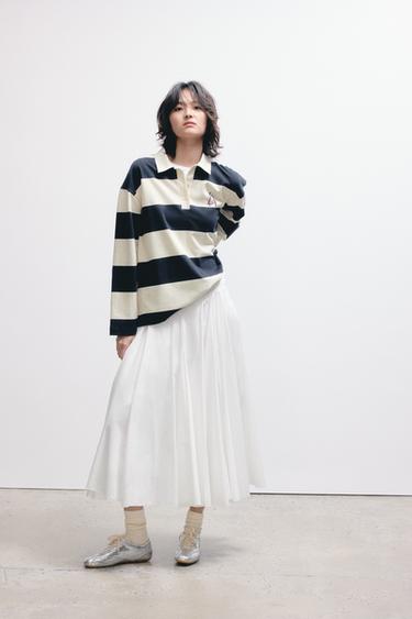 Zara ZW COLLECTION 長半身裙 - 磨白色 - 圖片 0