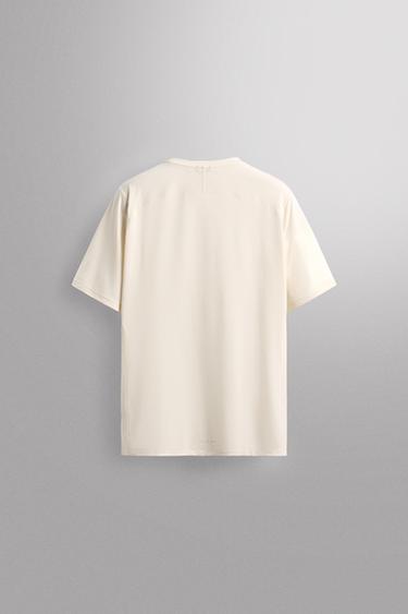 TECHNICAL TEXTURED T-SHIRT - Ecru / Marl by Zara - Image 1