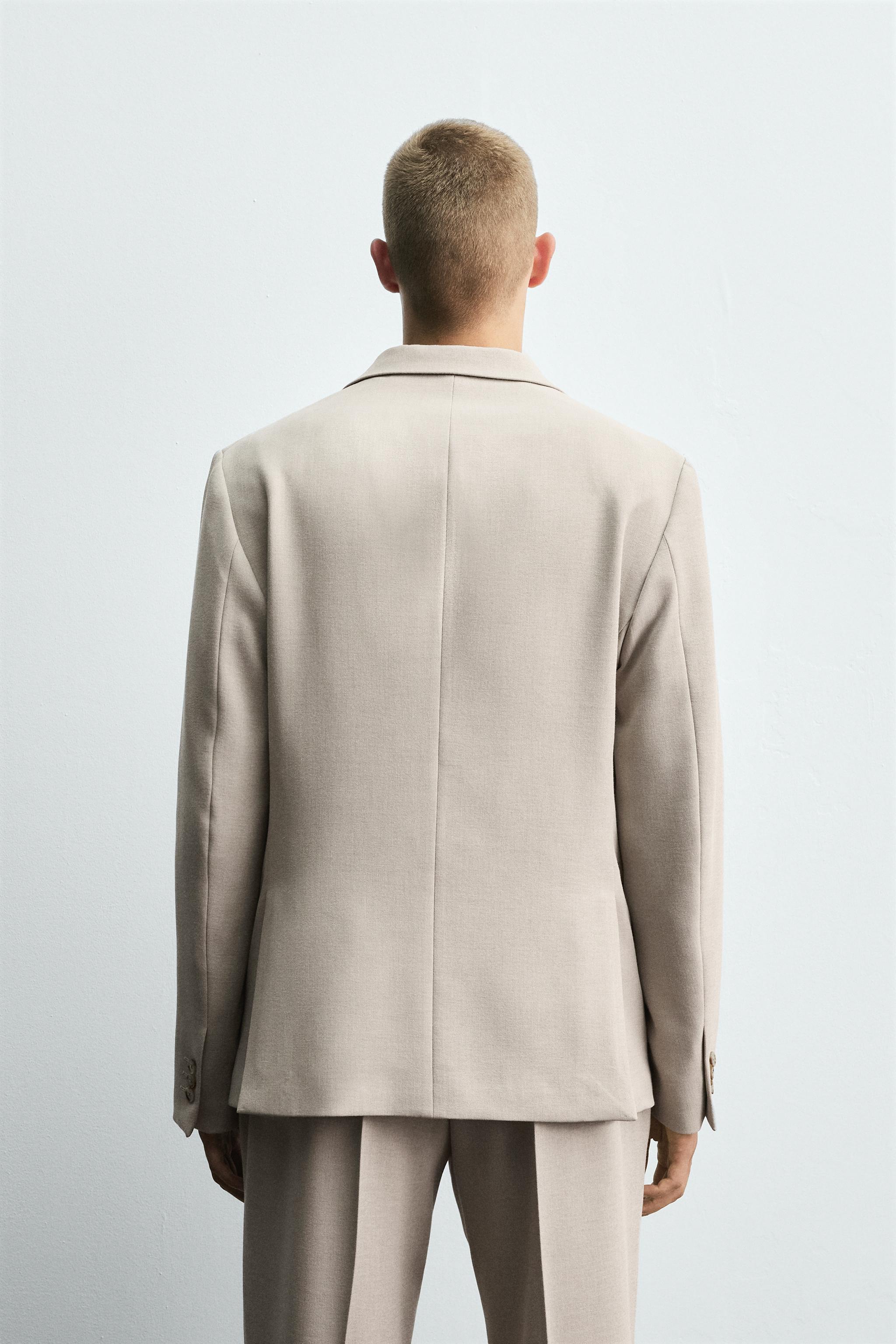 ★ドイツ発*ZARA*新作*スリムフィットブレザー/GREY★ スリムフィットスーツブレザー - サンド/マール | ZARA Japan / 日本