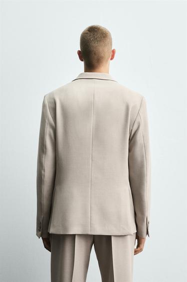 BLAZER DE COSTUME SLIM FIT - Sable / Chiné de Zara - Image 2