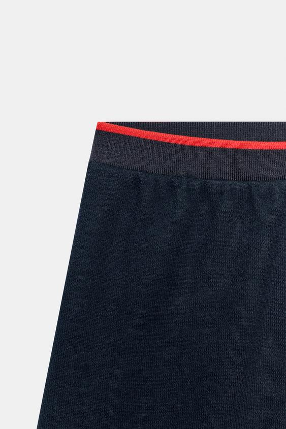 PANTALON SOFT À RAYURE CONTRASTÉE - Bleu de Zara - Image 7