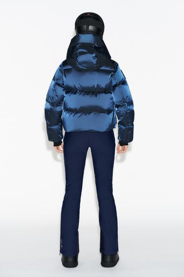 ANORAK QUILTED 80% DOWN 20% FEATHER HOODIE WATER-RESISTANT WINDPROOF RECCO® TECHNOLOGY SKI COLLECTION - Cobalt by Zara - Image 4