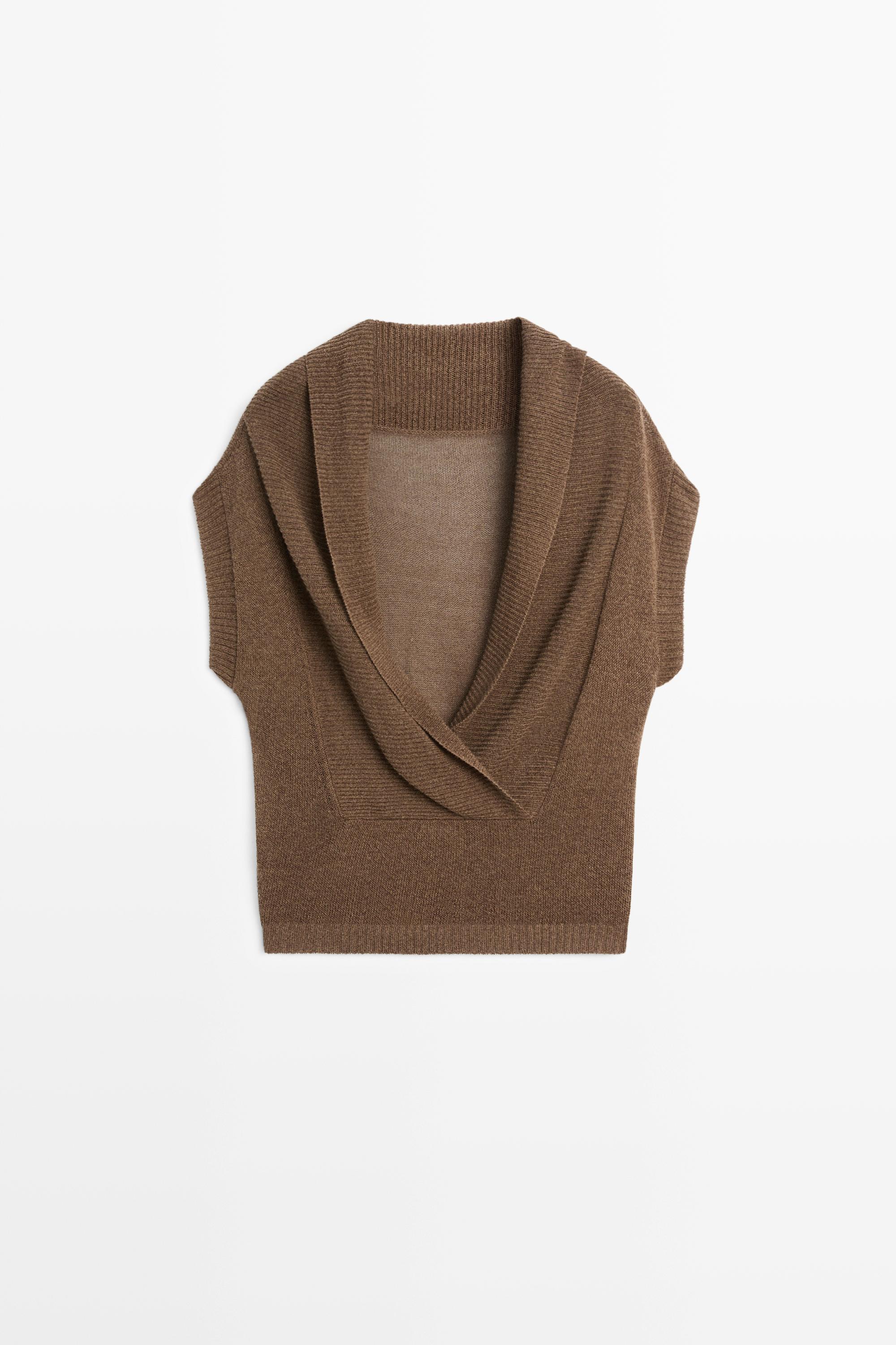 Pull en maille dos croisé