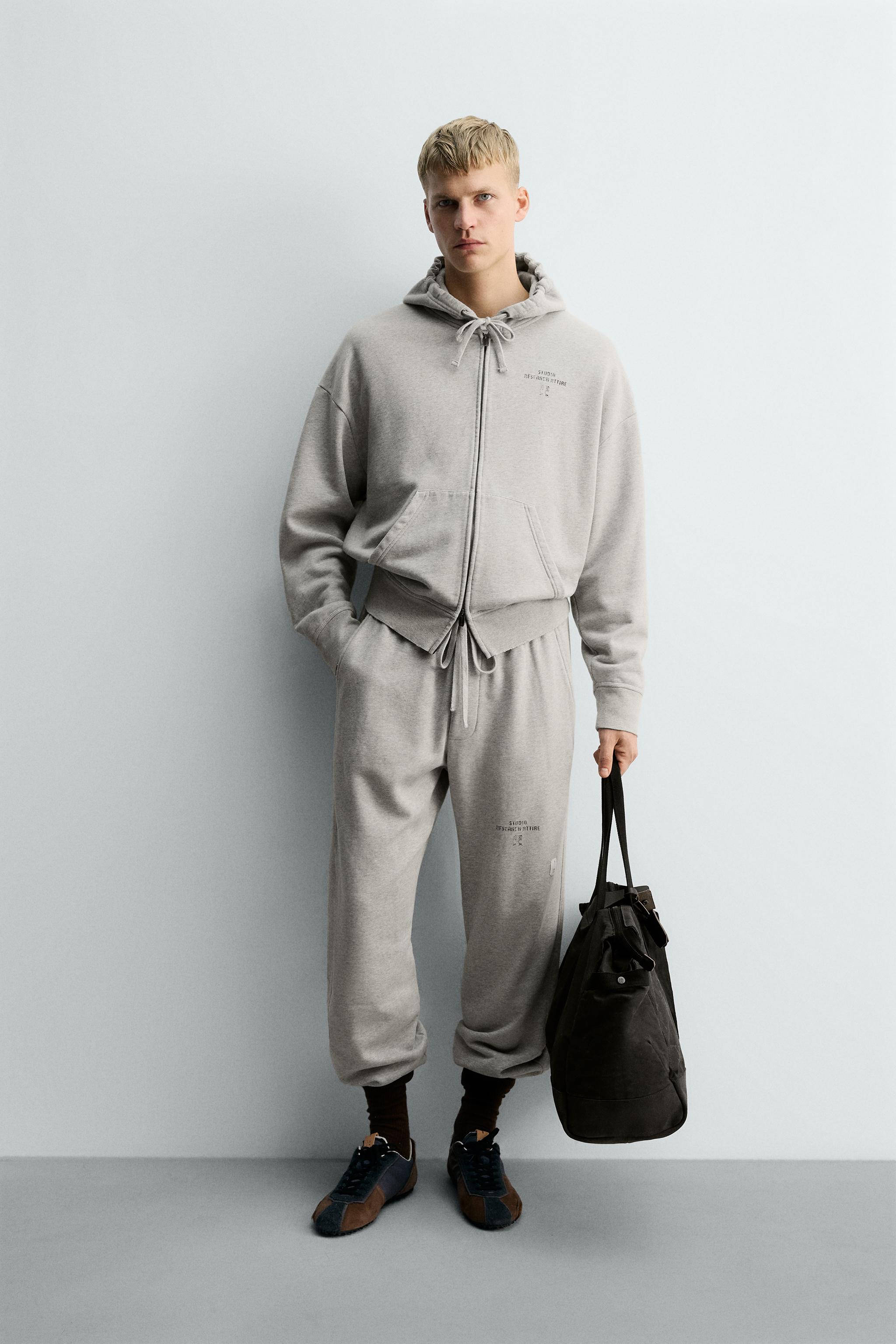 ✿ さち ✿ SWEAT À CAPUCHE ZIPPÉ X SR_A - Gris chiné | ZARA France