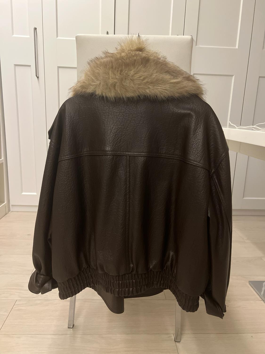 FAUX LEATHER JACKET WITH DETACHABLE COLLAR - Image 2