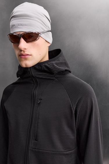 TECHNICAL FLEECE-LINED HOODIE - Black by Zara - Image 4