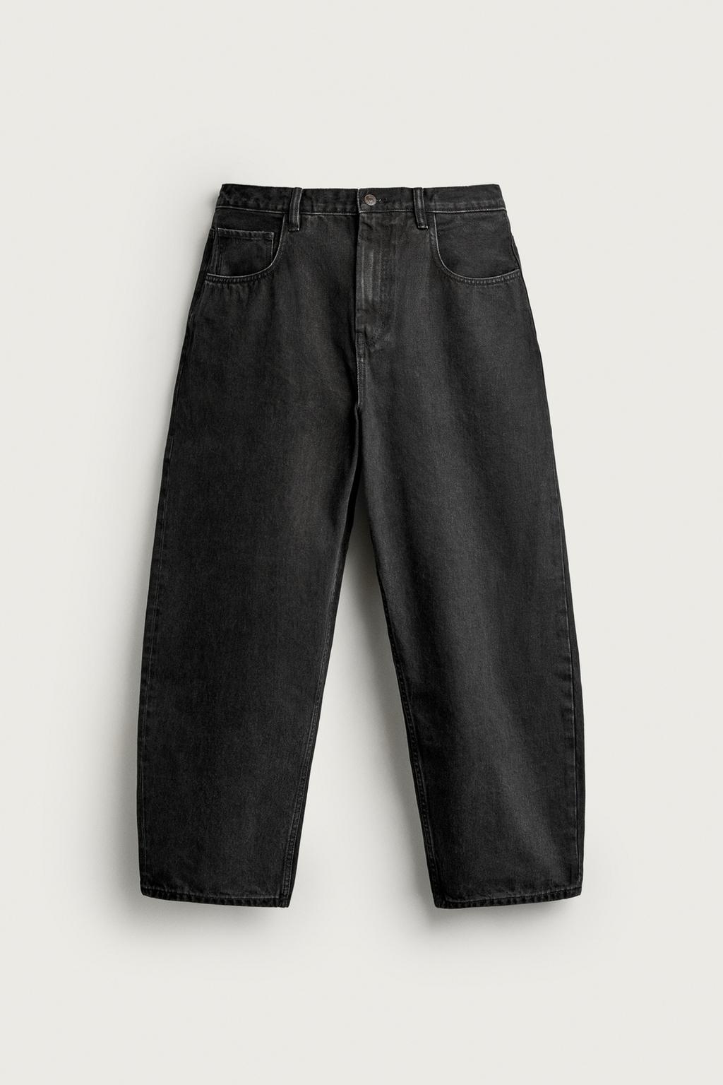 TAPERED WIDE-LEG JEANS