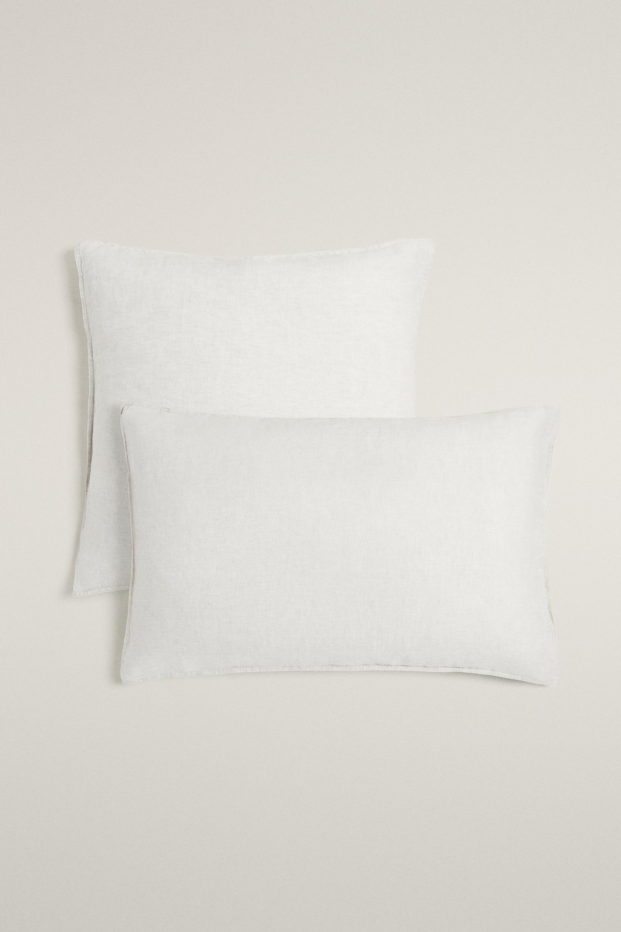 WASHED LINEN PILLOWCASE (160 GxM²) — White