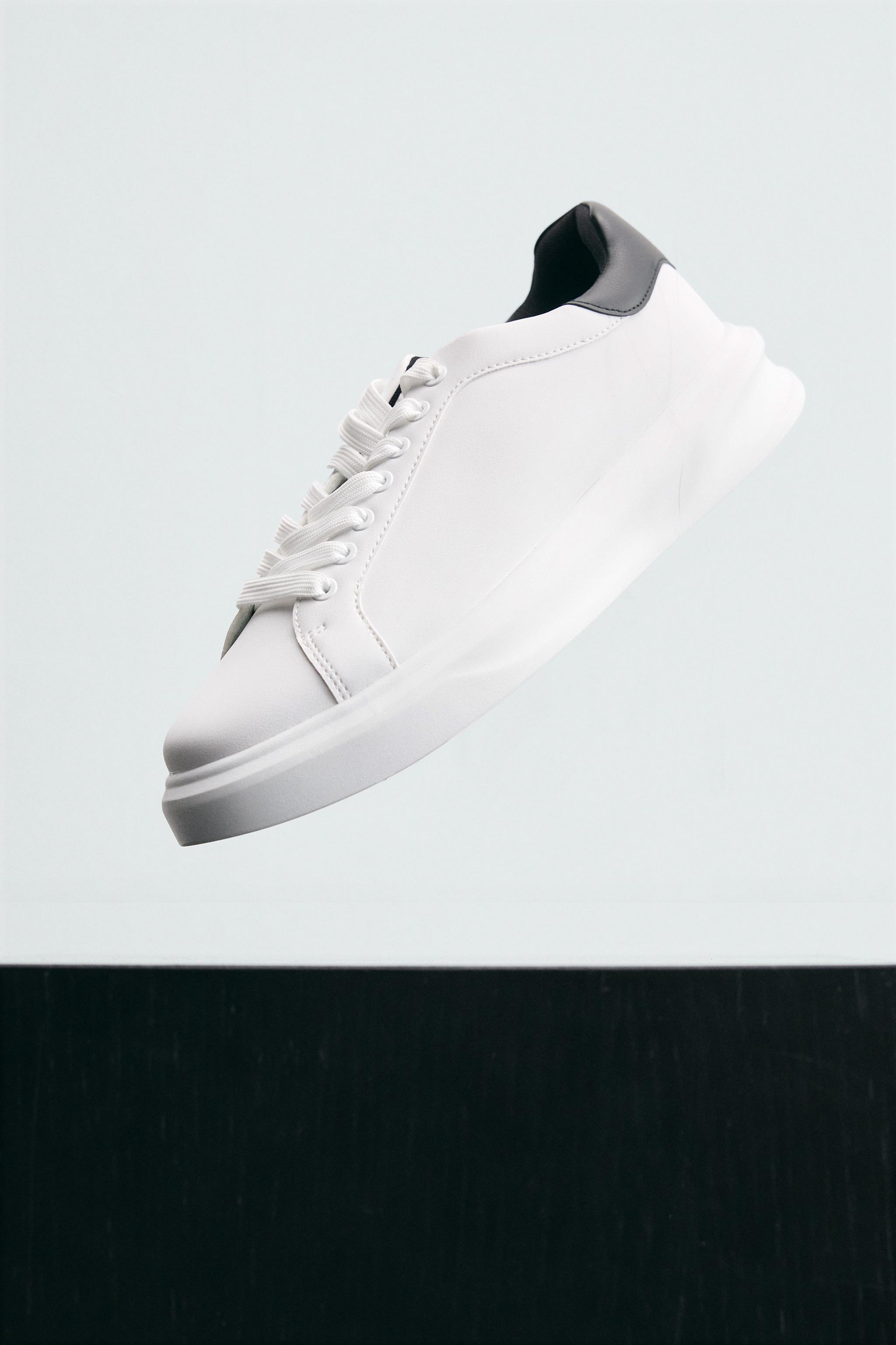 【ZARA BASIC COLECTION 】NY スニーカー　オフホワイト新品 ベーシックスニーカー - ホワイト | ZARA Japan / 日本