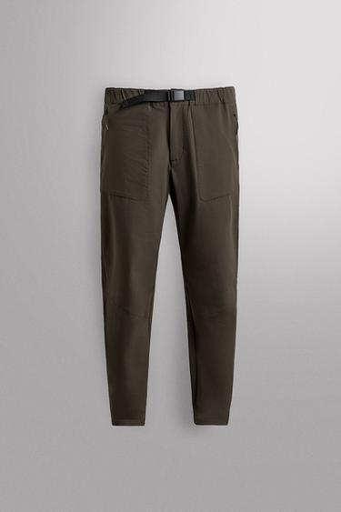 TECHNICAL BELTED TROUSERS - Dark brown by Zara