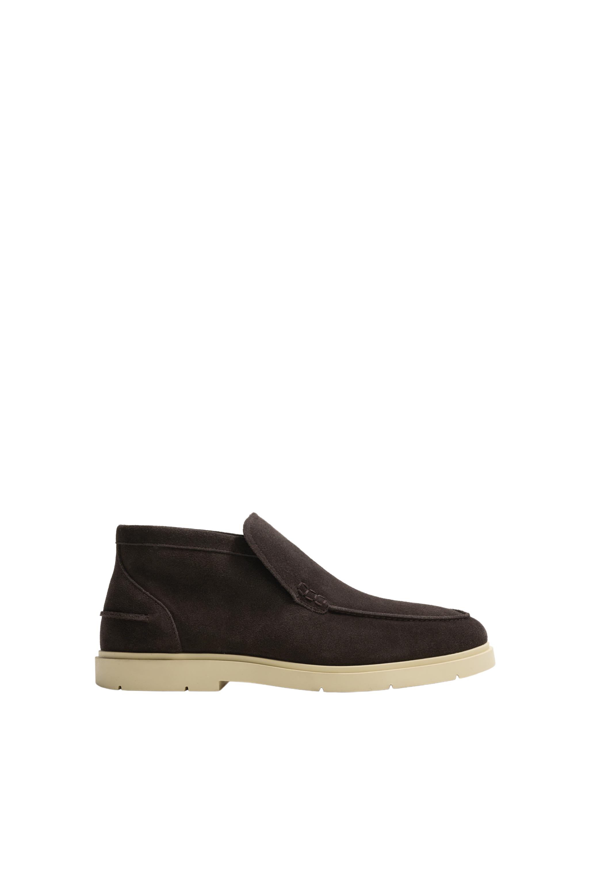 CASUAL LEATHER BOOTS - Taupe Gray | ZARA United States