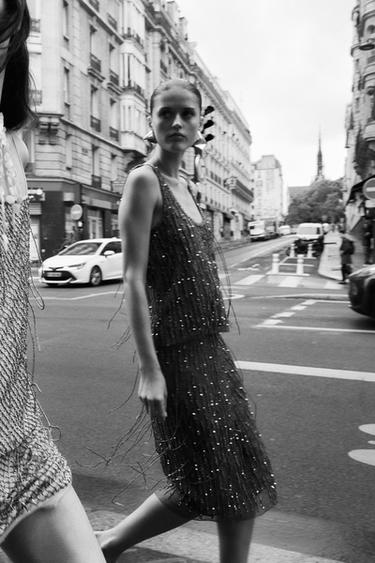 ZW COLLECTION BEADED SKIRT - Golden by Zara - Image 6