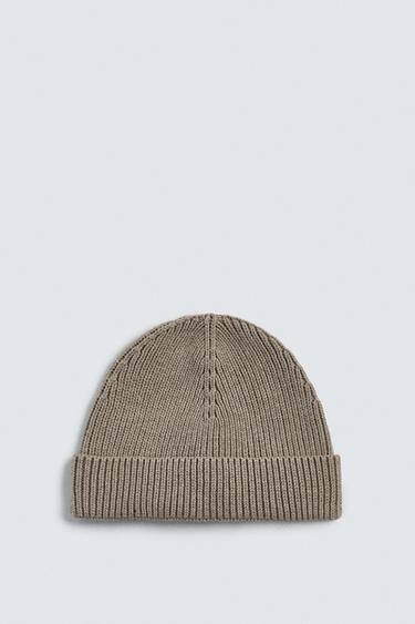 COTTON BLEND BEANIE - Sand / Marl by Zara